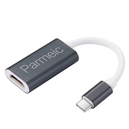 USB C to HDMI, USB Type C to HDMI Adapter Cable, Parmeic USB C Digital AV Adapter 4K HDMI Converter (Thunderbolt 3 Compatible) Compatible with MacBook Pro iMac Galaxy S9/S8/Note8 (Gray)