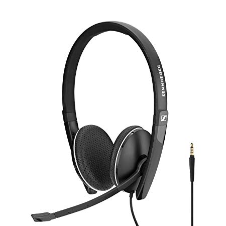 Sennheiser SC 165 (508319) - Double-Sided (Binaural) Headset for Business Professionals | with HD Stereo Sound, Noise-Canceling Microphone (Black)