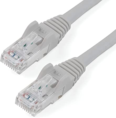 StarTech.com 3 ft. CAT6 Ethernet Cable - 10 Pack - ETL Verified - Gray CAT6 Patch Cord - Snagless RJ45 Connectors - 24 AWG Copper Wire - UTP Ethernet Cable (N6PATCH3GR10PK)