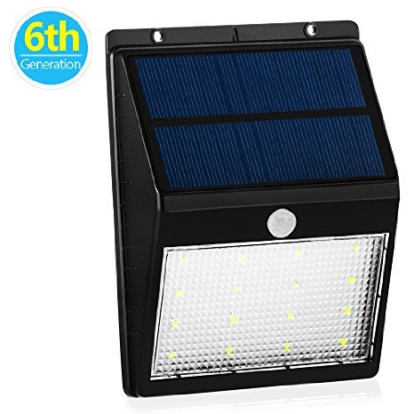 16LED Solar Light Outdoor Waterproof Motion Sensor Security Light with Bright Dim Mode Dusk to Dawn Auto ONOFF Wall Light Wireless Solar Powered Sensor Detector for Patio Yard Deck Garden Driveway