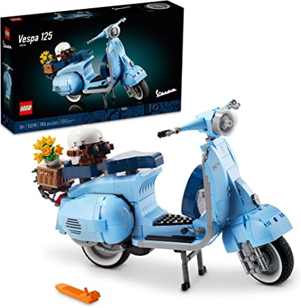 LEGO Vespa 125 10298 Model Building Kit; Build a Detailed Displayable Model of a Vintage Italian Icon with This Building Set for Adults (1,106 Pieces)