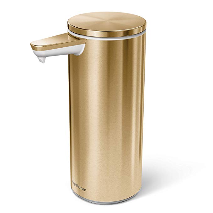 simplehuman 9 oz. Sensor, Brass Stainless Steel Kitchen Soap Pump