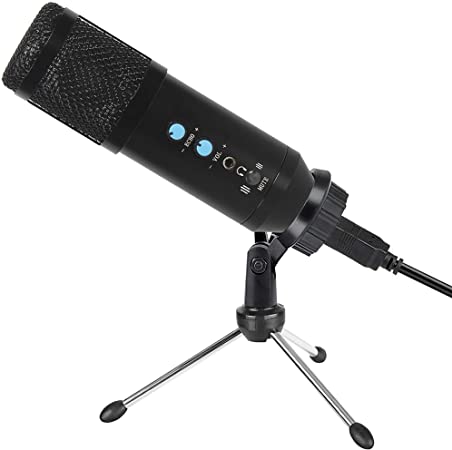 2021 Upgraded USB Microphone for Computer, Mic for Gaming, Podcast, LiveStreaming, YouTube Recording, Karaoke on PC, Plug & Play, with Adjustable Metal Tripod Stand, for Windows macOS, Ideal for Gift