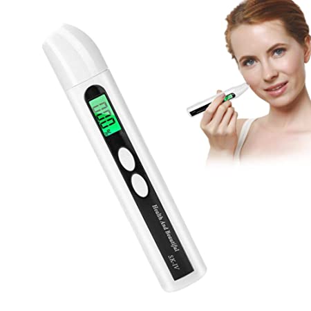 Skin Moisture Tester, Digital LCD Skin Face Moisture Oil Analyzer Face Skin Sensor Tester Oil Det