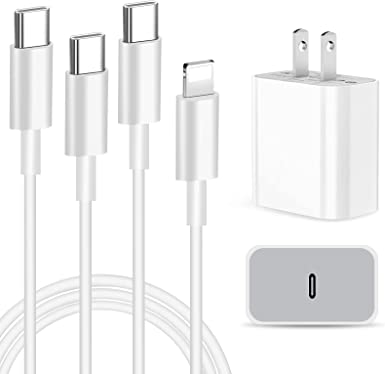 iPhone 11 12 13 14 Fast Charger,【Apple MFi Certified】 30W Type C Fast Charger Block with 6FT Type C & Lightning Cable for iPhone 14/13/13 Pro/12/12 Pro/12 Pro Max/11/Xs Max,iPad,AirPods MacBook Air