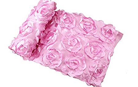 Newborn Photo Props , M&G House Cute Baby Boy Girl Handmade Knit Photography Prop 3D Rose Flower Backdrop Beanbag Blanket Rug Pink
