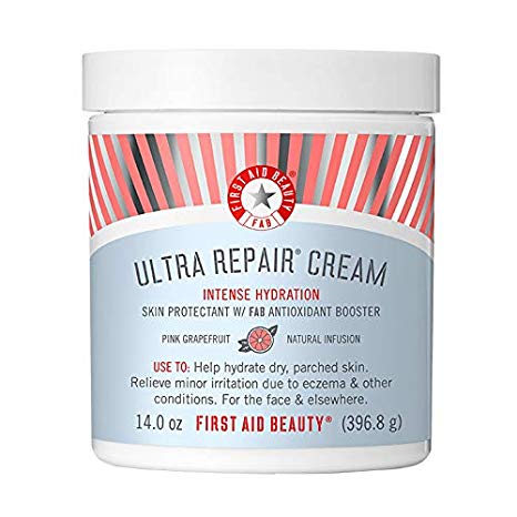 First Aid Beauty Ultra Repair Cream, Intense Hydration, Pink Grapefruit, 14 oz