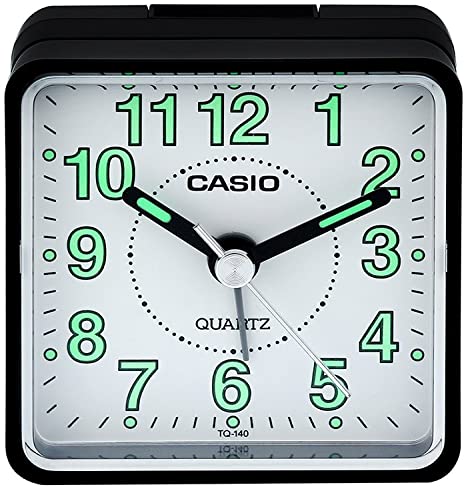 Casio TQ140 Travel Alarm Clock - Bla Clock Radios