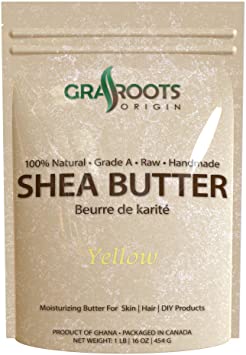 Raw Unrefined Shea Butter – Pure & Natural Fair Trade - Yellow Shea Butter - For Hair Skin Nails Face - Grade A