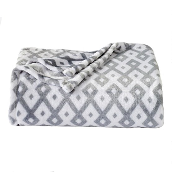 The Big One Super Soft Plush Throw - Abstract Gray Geo