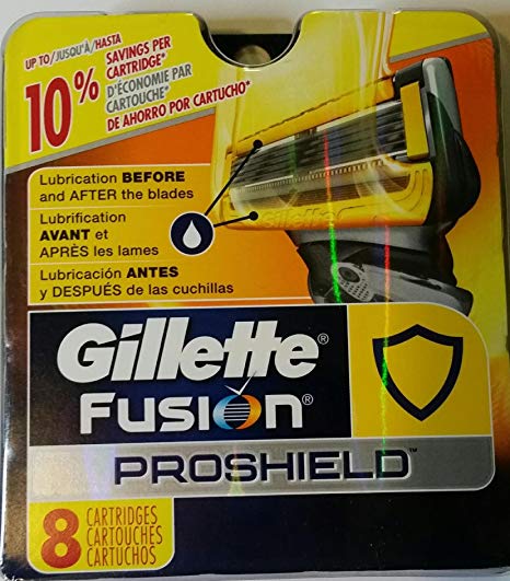 Gillette Proshield Refill Cartridges 8 Count -Made in USA