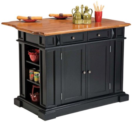 Home Styles 5003-94 Kitchen Island Black and Distressed Oak Finish