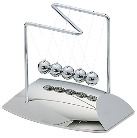 ActionFly Newtons Cradle Balance Balls Physics Pendulum Science Desk Office Classic Toy
