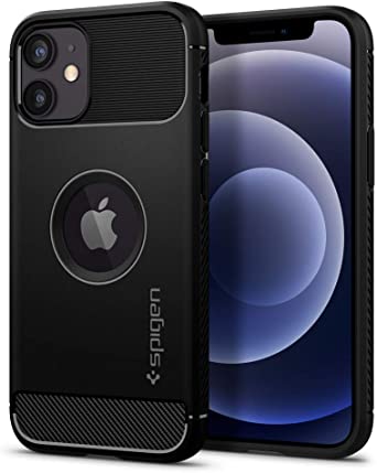 Spigen Rugged Armor Designed for iPhone 12 Mini Case (2020) - Matte Black