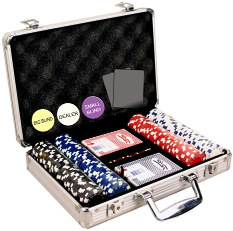 Da Vinci 200 Dice Striped Poker Chip Set, 11.5gm