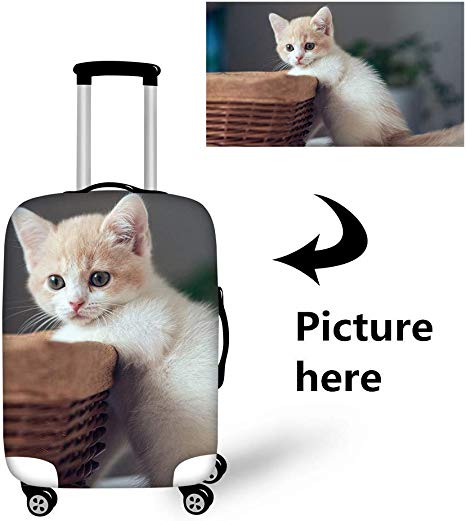 Bigcardesigns Custom Design Travel Luggage Cover Elastic Protector Suitcase Covers Personalise L Size Apply 26-30"suitcase