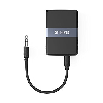 TROND Bluetooth V4.1 Transmitter Receiver / Wireless 3.5mm Audio Adapter with aptX Low Latency & aptX for Both TX & RX, Dual Stream and Volume Controller