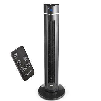 VonHaus 43" Oscillating Tower Fan with Remote Control, Air Purifier Ionizing Function, LED Display, 3 Speed and Fan Settings, Aroma Tray and 1-8 Hour Timer