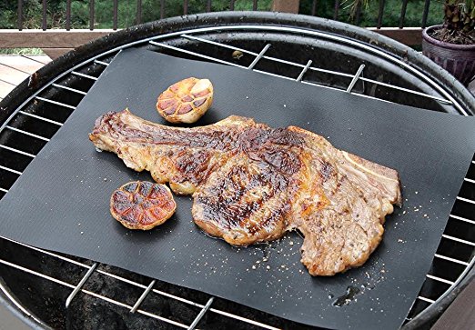 Greenco PTFE Reusable Non-stick Barbecue Grill Mat (3 Pack)