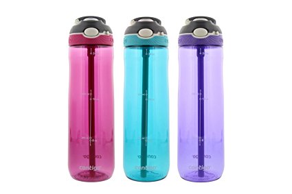 Contigo Autospout Ashland Water Bottle, 709mL - Scuba, Grapevine, Berry (3 Pack)