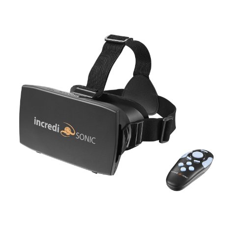 IncrediSonic VUE Series VR Glasses Virtual Reality Headset and Bluetooth Gaming Controller