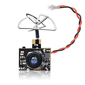 GOQOTOMO SGTO1 600TVL Micro AIO Camera and 5.8GHz 40CH 25mW FPV Video Transmitter Combo with Clover Antenna for FPV Indoor Racing