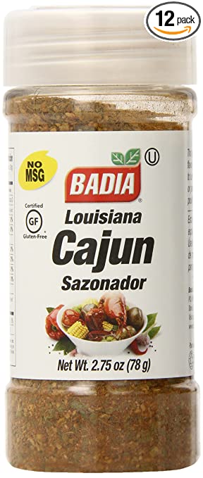 Badia Seasoning Louisiana Cajun (Sazonador), 2.75-Ounce Containers (Pack of 12)