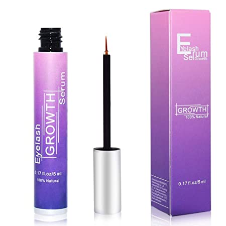 Eyelash Growth Serum, Natural Growth Enhancer Promotes Rapid Lash boost Growth Treatment for Eyelashes and Eyebrows Longer and Thicker,FDA-Approved & Hypoallergenic(5ml)