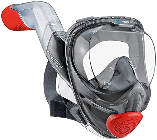 Wildhorn Seaview 180 V2 Full Face Snorkel Mask. Snorkeling Gear for Adults, Young, and Kids. Snorkel Mask Adult with FLOWTECH Advanced Breathing System, Panoramic Side Snorkel Set Design