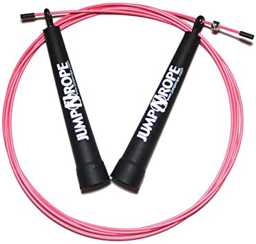 JumpNRope World Champion Speed Wire Jump Rope - #1 Best for Cross Training and Functional Fitness - Patented Technology - Fully Adjustable - Proudly Made in The USA