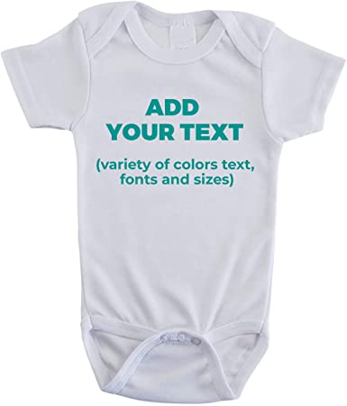 Custom Baby Onesie for Baby Boy or Baby Girl, Personalized Bodysuit, Custom Text Onesies for Babies
