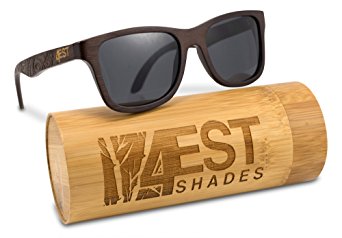 Bamboo Wood Sunglasses -Polarized handmade wooden shades in a wayfarer that Floats!