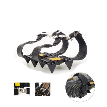 YUEDGE 4 Steel Crampons Anti-Slip Gripper Traction Cleats For Snow And Ice Safe Protect Shoes Bootsyellow