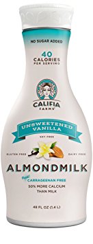 Califia Farms Unsweetened Vanilla Almond Milk, 48 oz