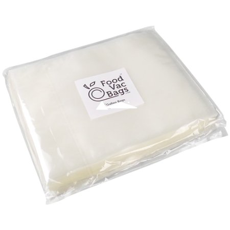100 FoodVacBags Gallon Size 11X16 embossed Vacuum Sealer Bags Commercial Grade
