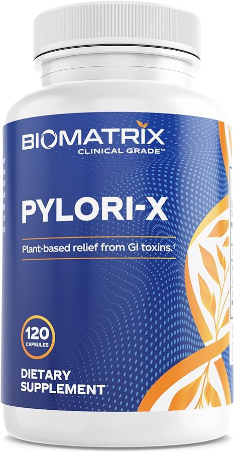 Pylori-X Mastic Gum - Eliminates Helicobacter Pylori (H. Pylori) & Protects Stomach Lining, Restores Mucosal Lining, Contains Berberine, Bismuth Salts (60 Capsules)