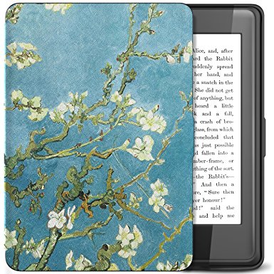 TiMOVO Kindle Paperwhite Case - PU Leather Smart Cover with Auto Wake/Sleep Function for Amazon Kindle Paperwhite (Fits 2012, 2013, 2015 and 2016 Versions), Almond Blossom