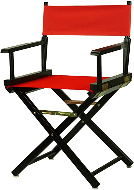 Casual Home 18" Director's Chair Black Frame with Red Canvas