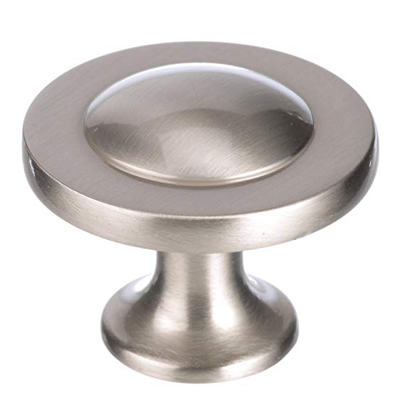 Amerock Allison Value 1-1/4 in (32 mm) Cabinet Knob , Satin Nickel, 10 Pack