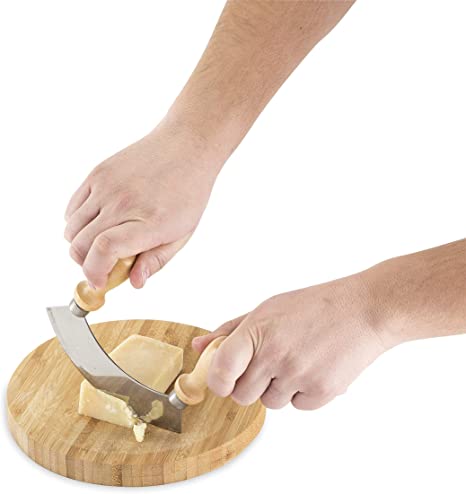 True 5481 Arc Mezzaluna Board Kitchen Knife Sets, Set of 1, Wood