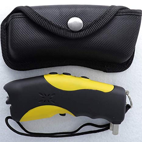 RBS Emporium Stun Gun w/Flashlight, Panic Alarm, Rechargeable Internal Battery with LED Power Indicator, Safety Pin, Wrist Strap, Heavy Duty Carry Case. Includes Quick Set-up and How to Guides.