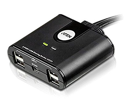 Aten US224 2 Port USB 2.0 Peripheral Hub - Black