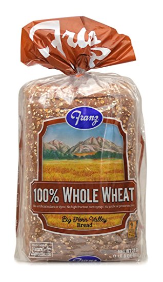 Franz Big Horn Valley 100% Whole Wheat Natural Bread, 24 oz