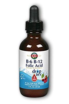 B-6 B-12 Folic Acid Dropins 10,000 mcg Kal 2 oz Liquid