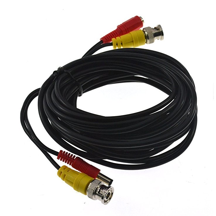 Generic 5M / 16.4 Feet BNC Video Power Cable For CCTV Camera DVR Security System