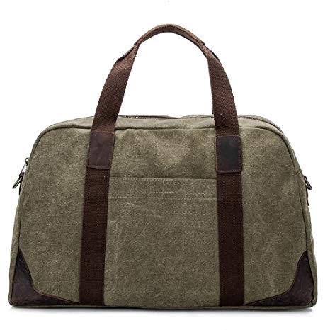 BUG Travel Duffle Bag Canvas Women Men Weekender Leather Unisex Duffle Bag