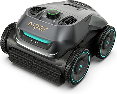 (2023 Upgrade) AIPER Seagull Pro Cordless Robotic Pool Cleaner, Wall Climbing Pool Vacuum Lasts up to 180 Mins, Quad-Motor System, Smart Navigation, Ideal for Inground Pools up to 3200 Sq.ft