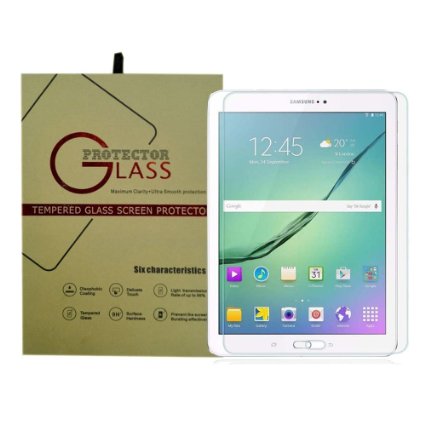 Galaxy Tab S2 9.7 Screen Protector,Samsung T810 / T815 Tempered Glass Front LCD Screen Protectors 9h Hardness, 0.3mm Thickness for (Samsung Galaxy Tab S2 9.7 T810/T815)