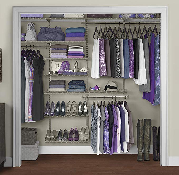 Rubbermaid Closet Organizer, 6-10 Foot, Titanium