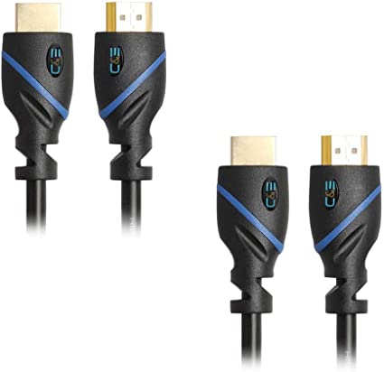 8ft (2.4M) High Speed HDMI Cable Male to Male with Ethernet Black (8 Feet/2.4 Meters) Supports 4K 30Hz, 3D, 1080p and Audio Return CNE619408 (2 Pack)